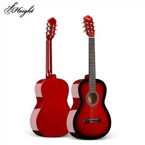 Red Burst 39 Tolline klassikaline kitarr Midi poe jaoks